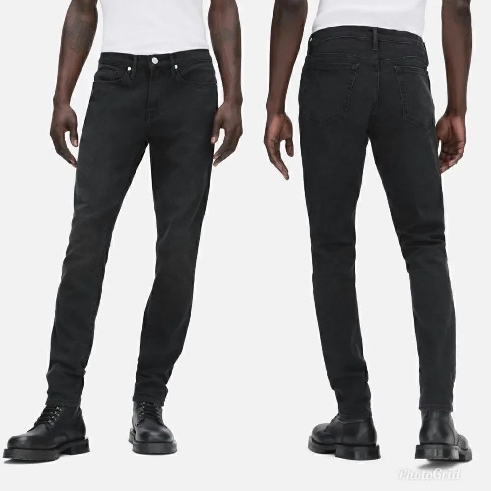 Revolve FRAME L'Homme Skinny Jeans in Fade To Grey